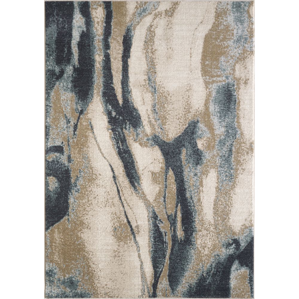 KAS AVA5618 Avalon 5 Ft. 3 In. X 7 Ft. 7 In. Rectangle Rug in Ivory/Blue 
